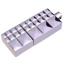 Geometric Metal USB available in memory sizes from 1GB to 32GB.