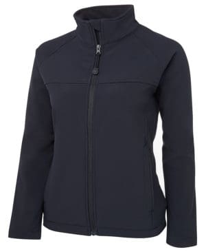 Ladies fit lightweight softshell jackets for uniforms or client merchandise, warm and showerproof for staff working outdoor. Full zip and pockets, comes in Black Navy and Grey.